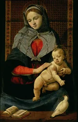 Madonna und Kind mit einer Taube